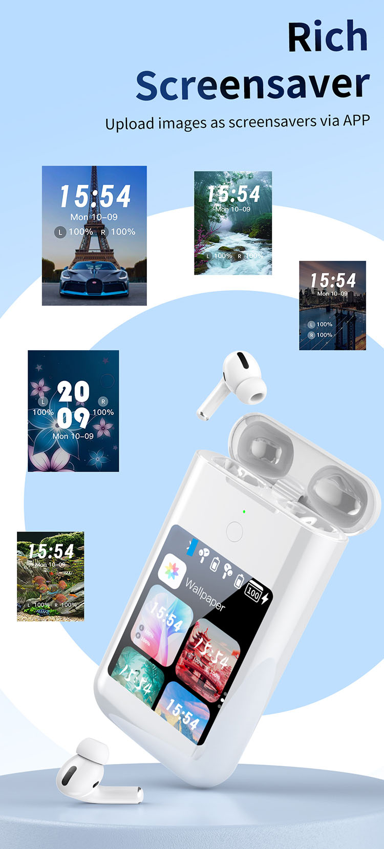 TF20 TWS Earbuds, TF20 Earphone Power Bank, TF20 Earphones with Display , TF20 Box Earphones, Wireless Earbuds, TWS Earphones, Power Bank with LCD Display, TF20 LCD Touch Wireless Headphones, TF20 Earphone